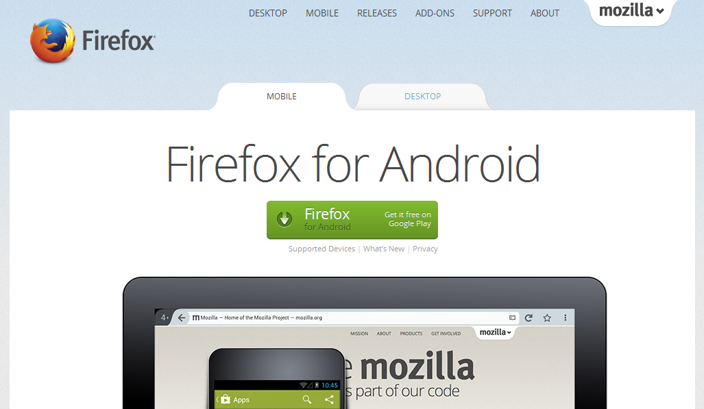 google firefox version 45