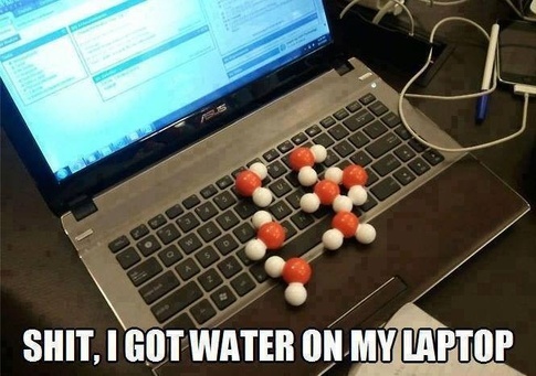 Water on my laptop