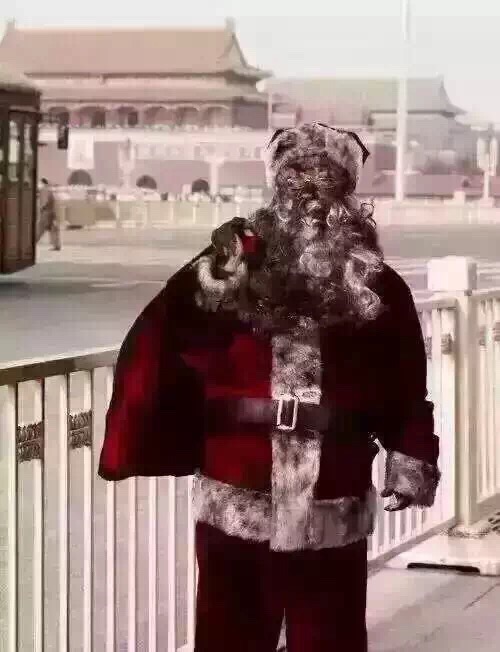 Santa in Beijing after a busy day