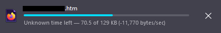 The file will never be downloaded
