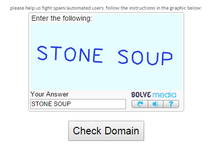 CAPTCHA : STONE SOUP