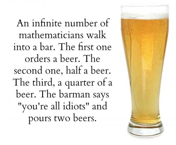 Mathematician loses to barman