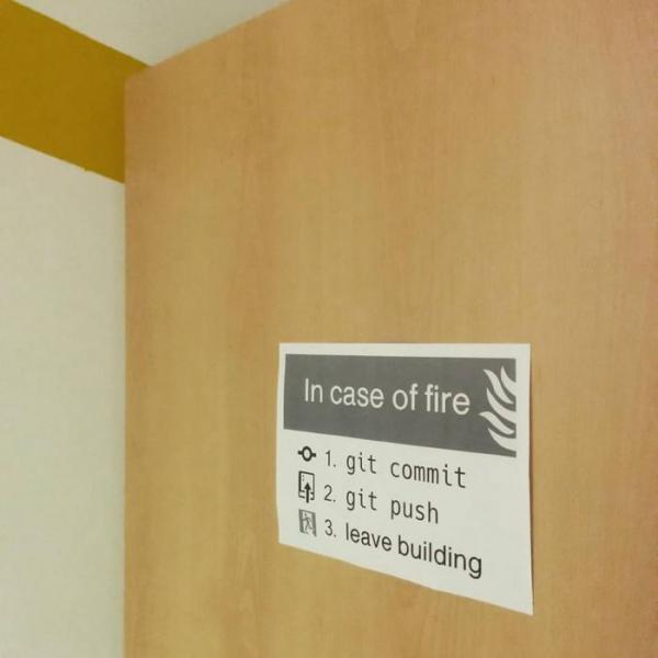 Git commit in case of fire
