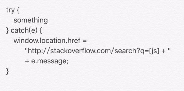 The correct way to handle JavaScript exception