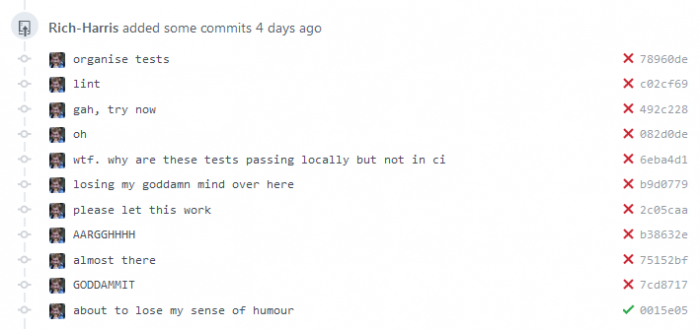 Let's feel the mood when he commits