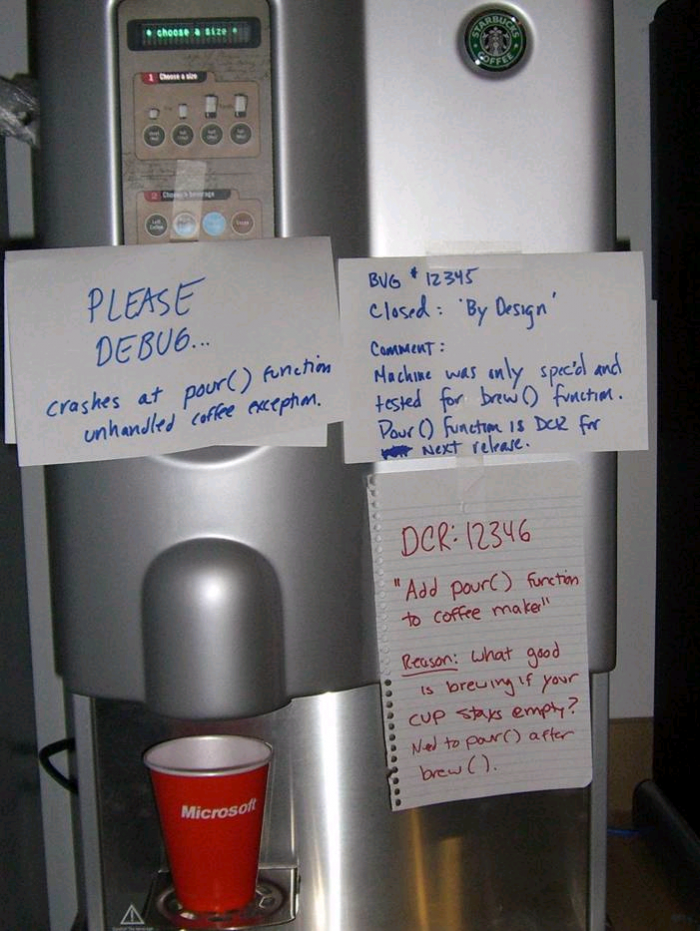 When a coffee machine broke in IT company