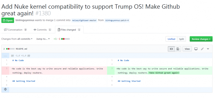 Make Github great again
