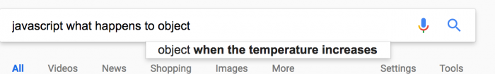 JavaScript may be sensitive to temperature