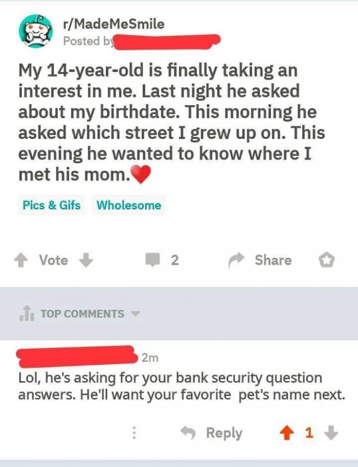 Security question in action