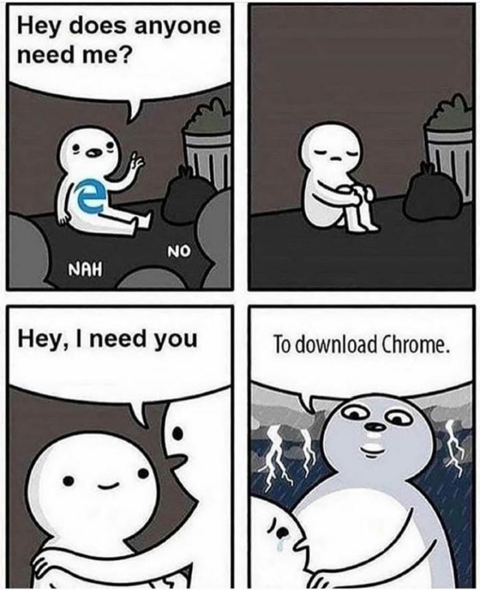 I need you Internet Explorer