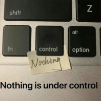 Nothing is under control